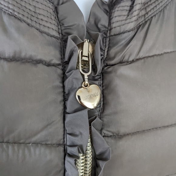 Luckylu Milano crop puffer jacket packable neutral tone Small @B5 - Picture 9 of 12